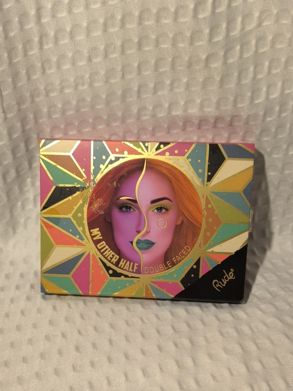 RUDE My Other Half Eyeshadow Palette - pink, purple, green, gold, blue